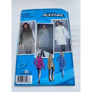 Simplicity Project Runway 2508 Coat Woman's 14 16 18 20 22 Sewing Pattern UC FF